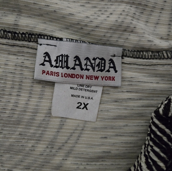 AMANDA Island Skirt Maxi Size 2X Stretchy Bohemian Vaca Semi-Casual USA Vintage - Picture 7 of 10